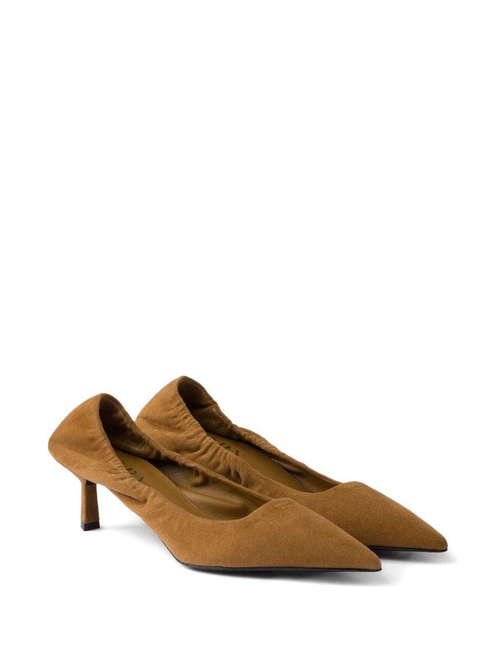 suede pointed-toe pumps Product Image