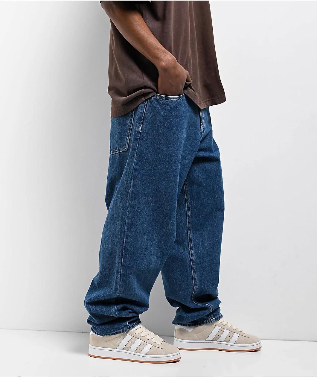 Empyre Manual Dark Blue Wash Ultra Loose Skate Jeans Product Image