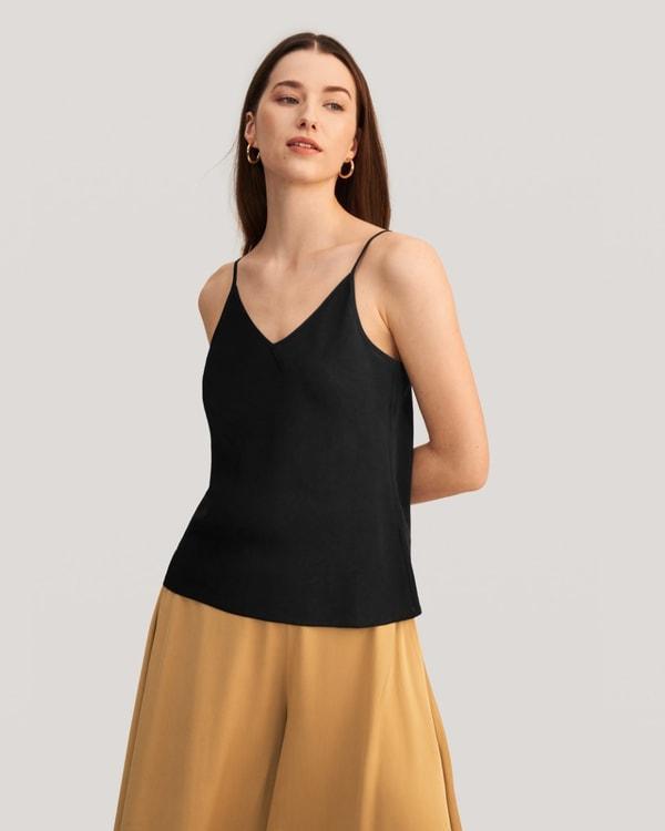 Gentle V Neck Silk Camisole Product Image