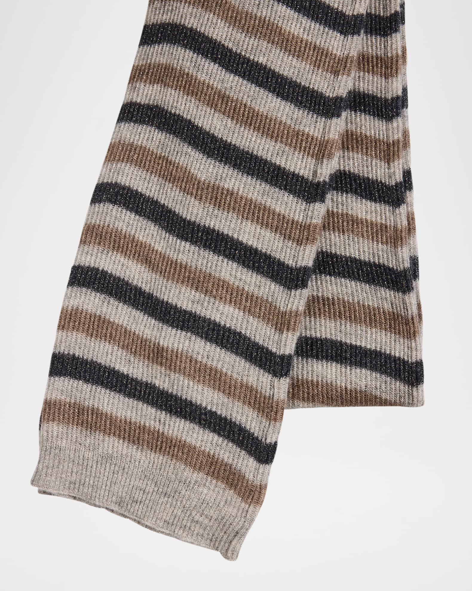 Striped Mohair Blend-Scarf Product Image