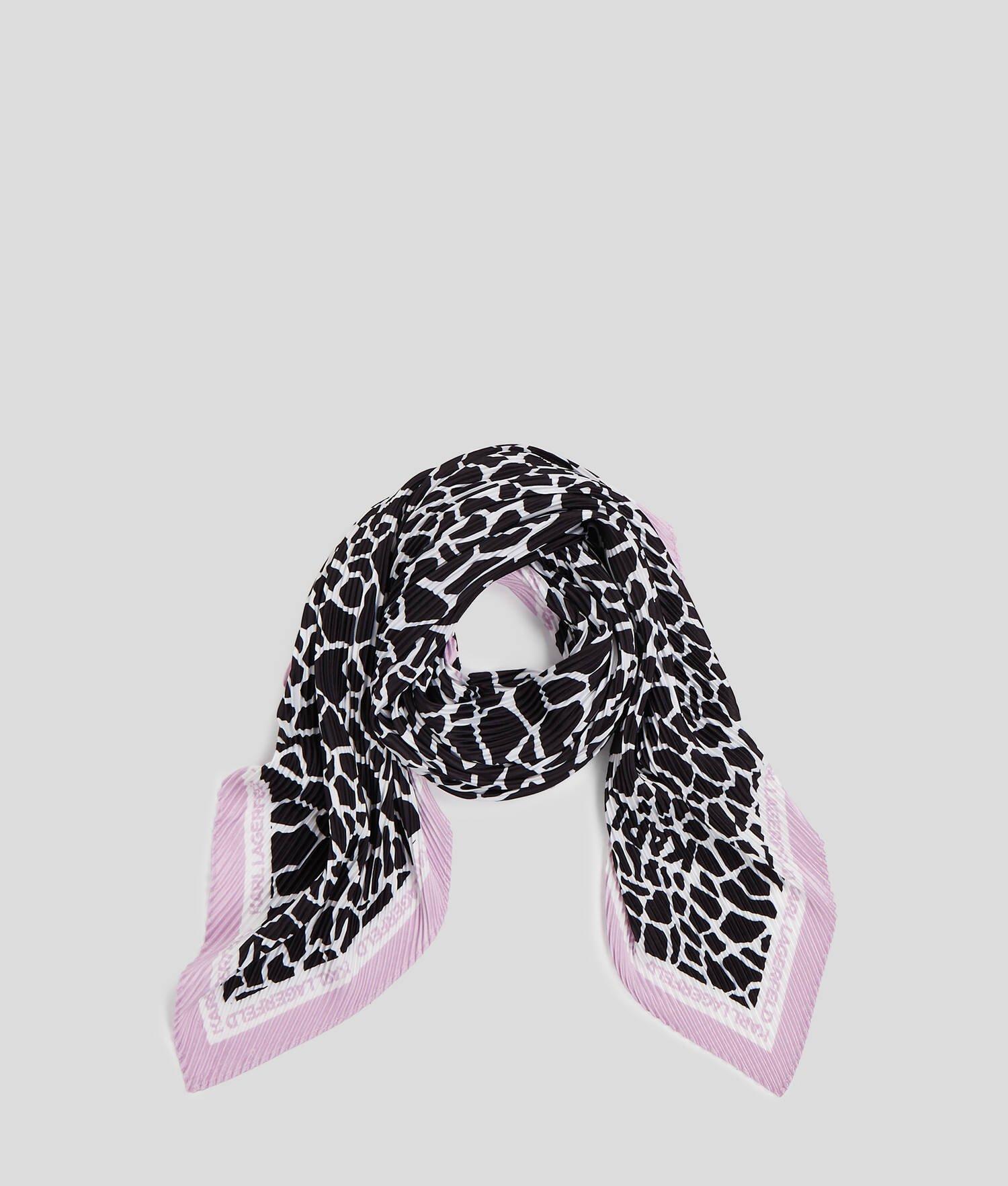 GIRAFFE-PRINT PLEATED SCARF Product Image