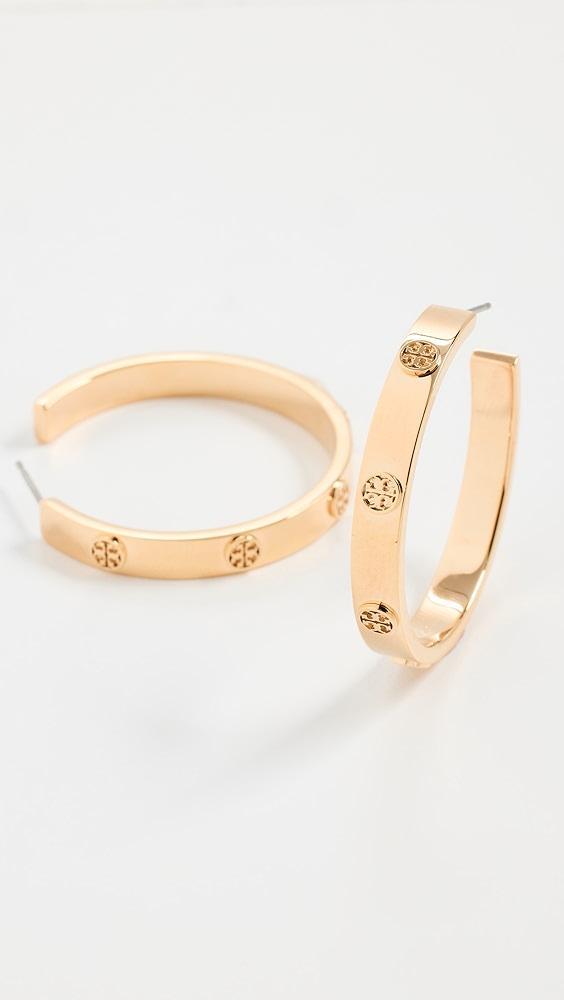 Tory Burch Miller Stud Hoop Earrings | Shopbop Product Image