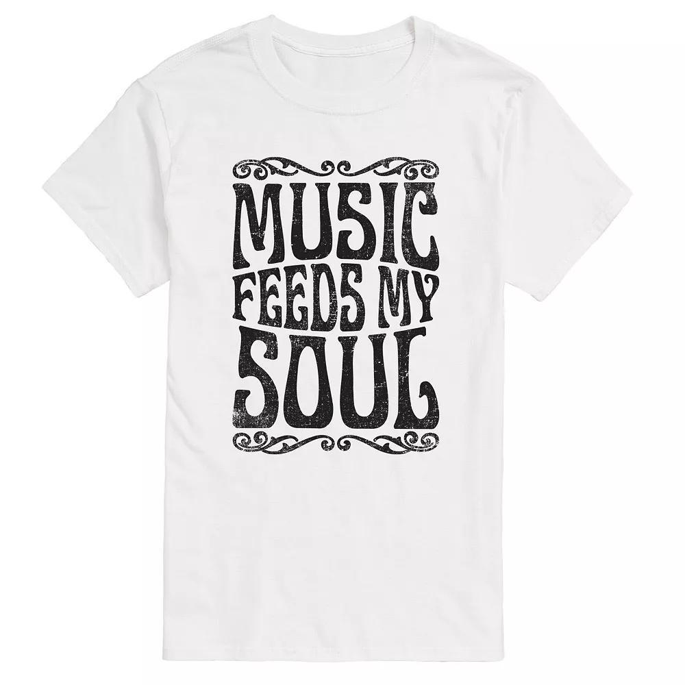 Big & Tall Music Feeds My Soul Tee, Men's,  Product Image