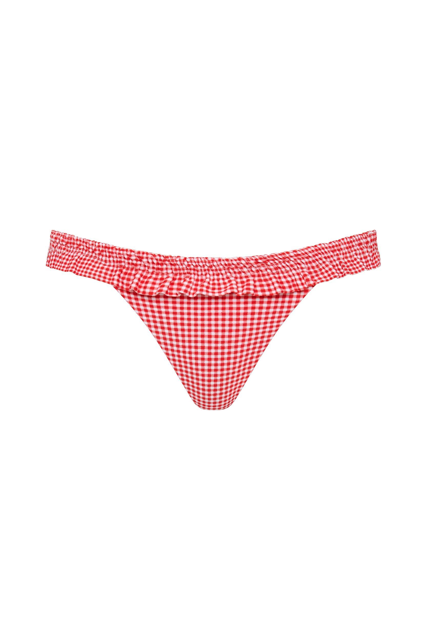 Esterel Bikini Bottom Gingham Red - Final Sale Product Image