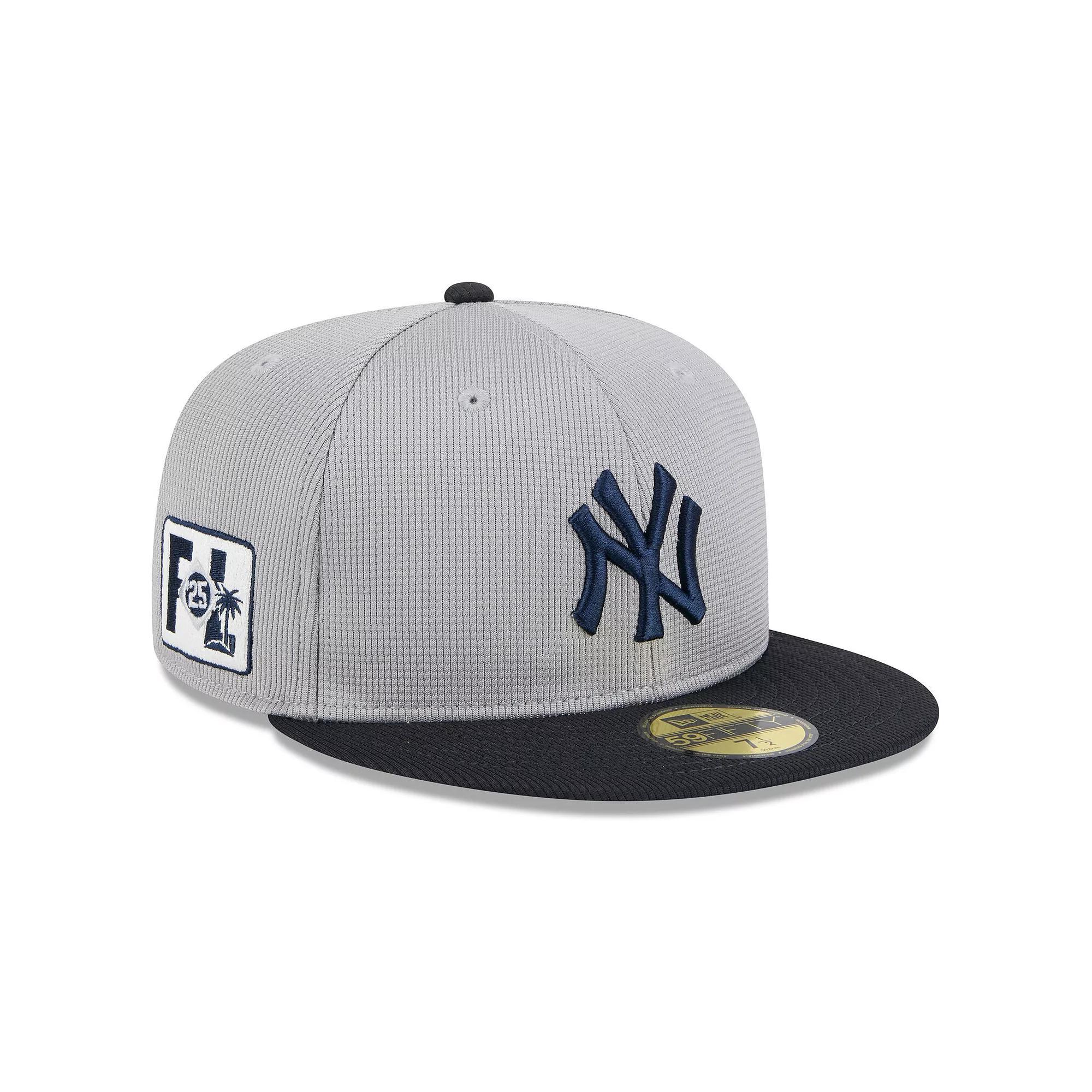 Men's New Era  Gray/Navy New York Yankees 2025 Spring Training 59FIFTY Fitted Hat, Size: 7 7/8, Grey Product Image