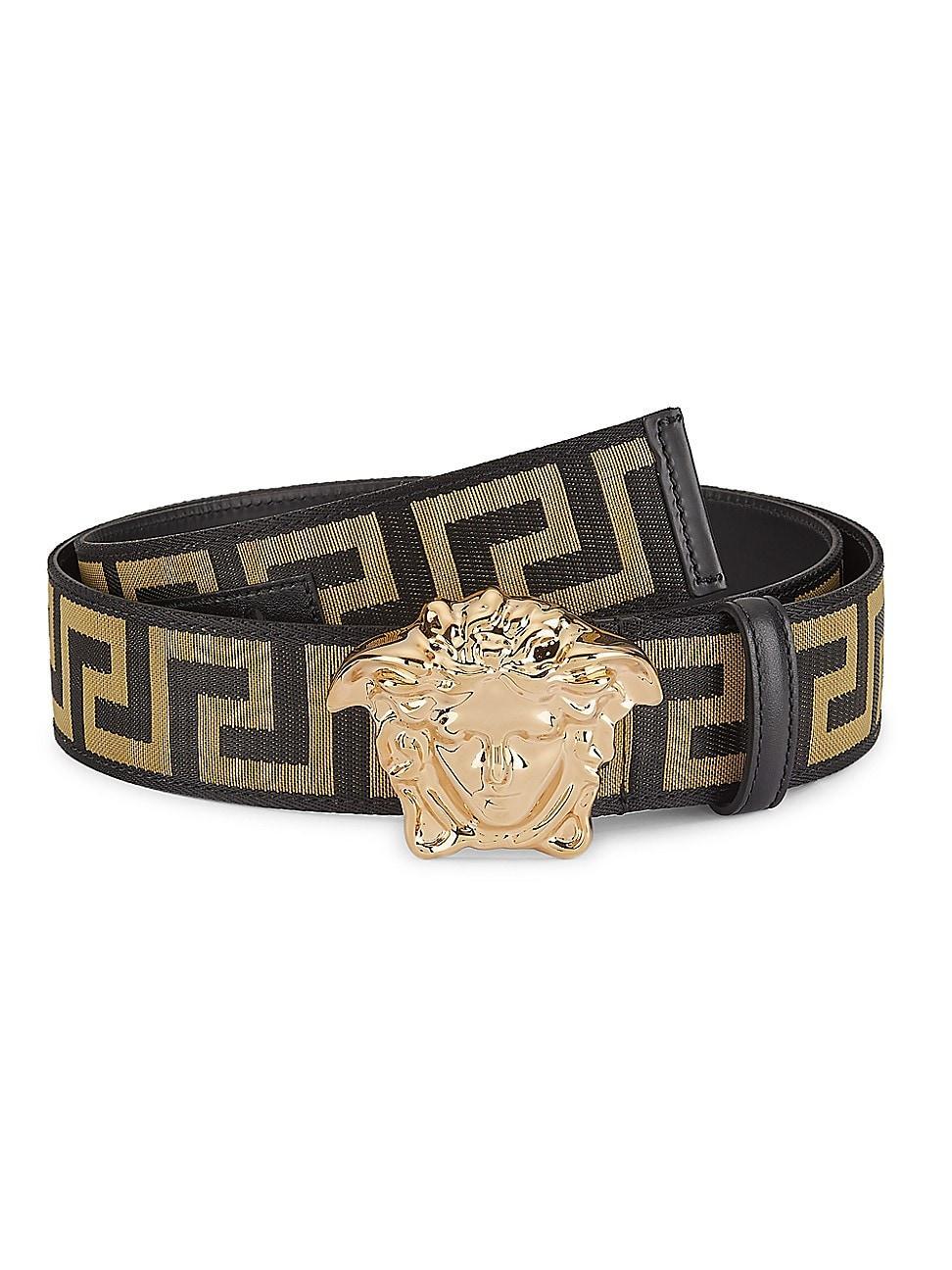 Versace Mens Medusa Buckle Woven Belt Product Image