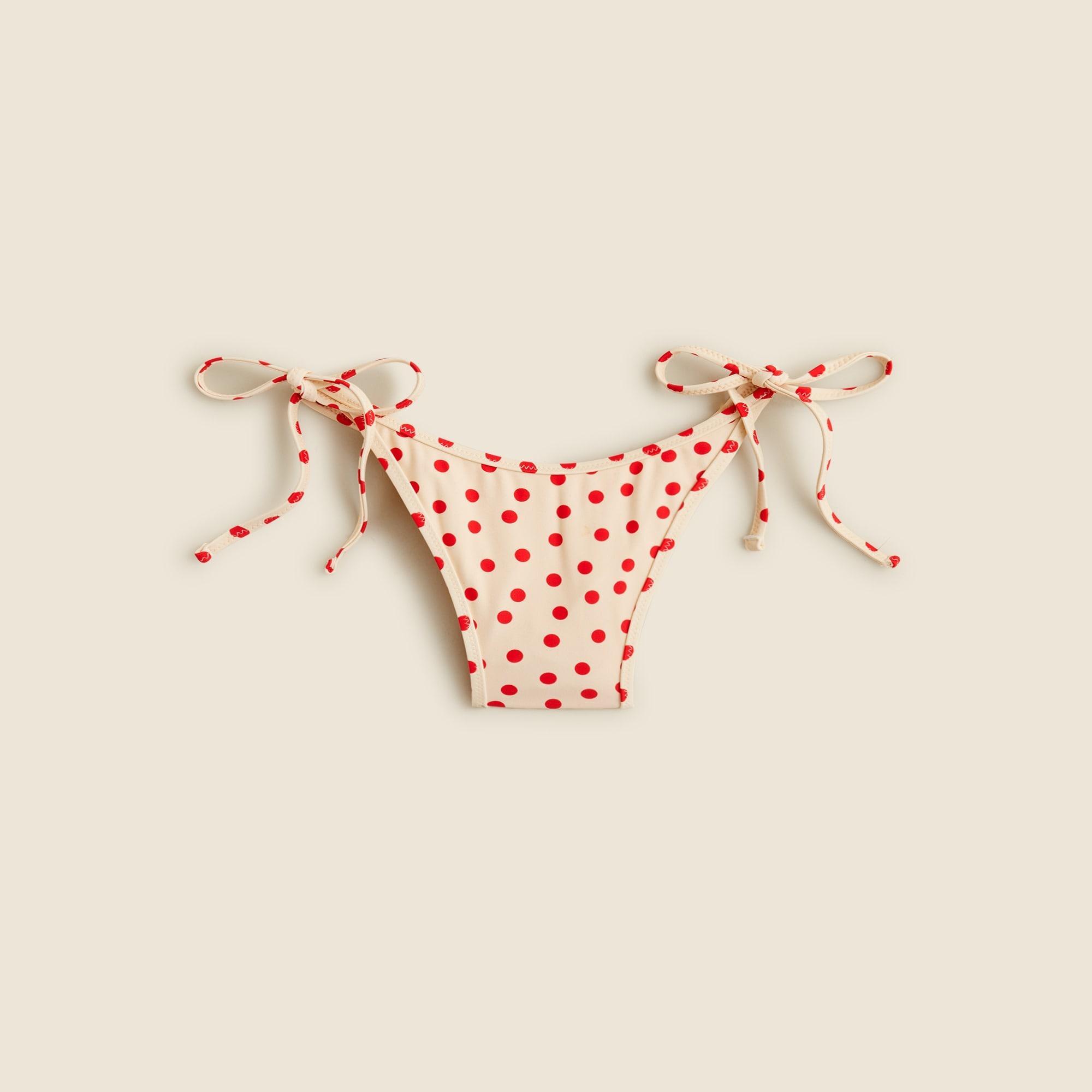 String hipster bikini bottom in red dot print Product Image