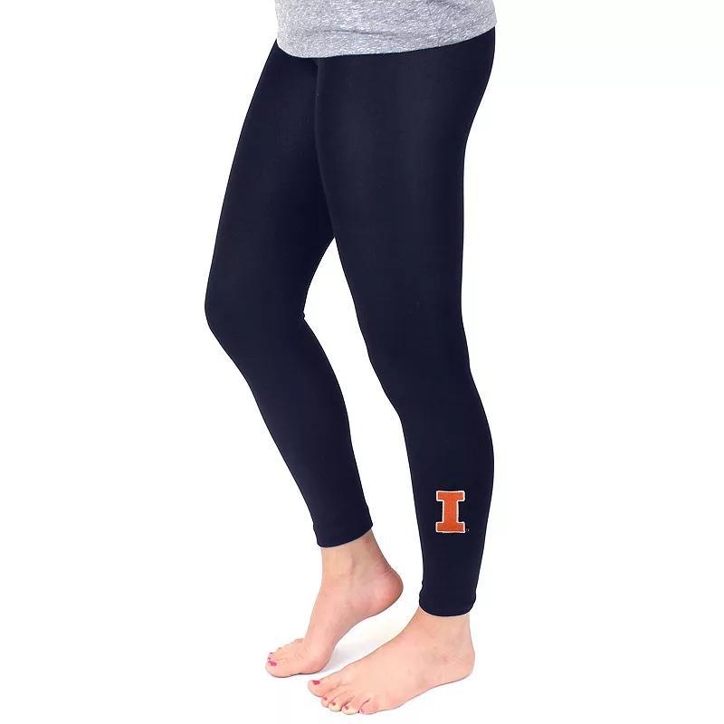 Womens ZooZatz Illinois Fighting Illini Fleece Leggings Blue Product Image