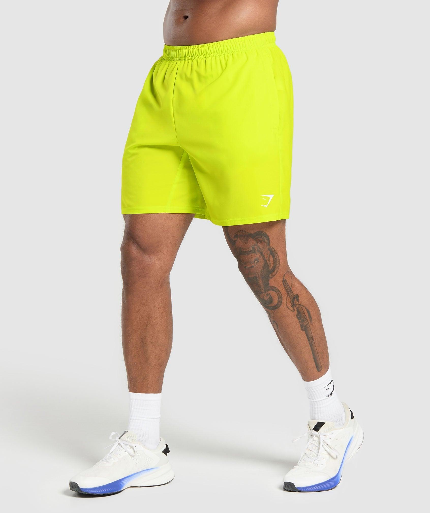Gymshark Arrival 7" Shorts - Shock Green Male Product Image