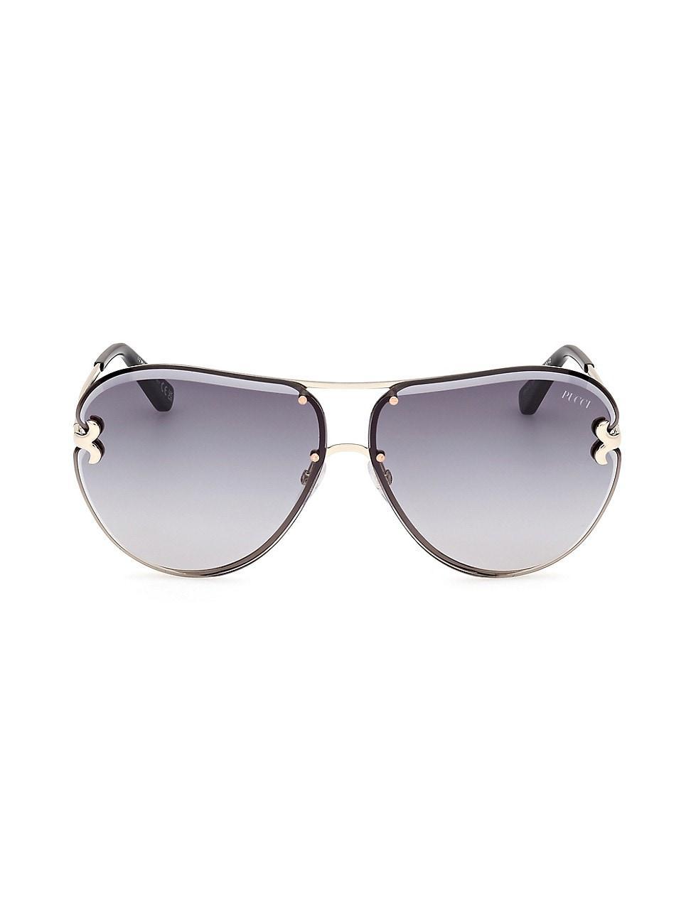 Womens Pilot 66MM Mirror Sunglasses Product Image