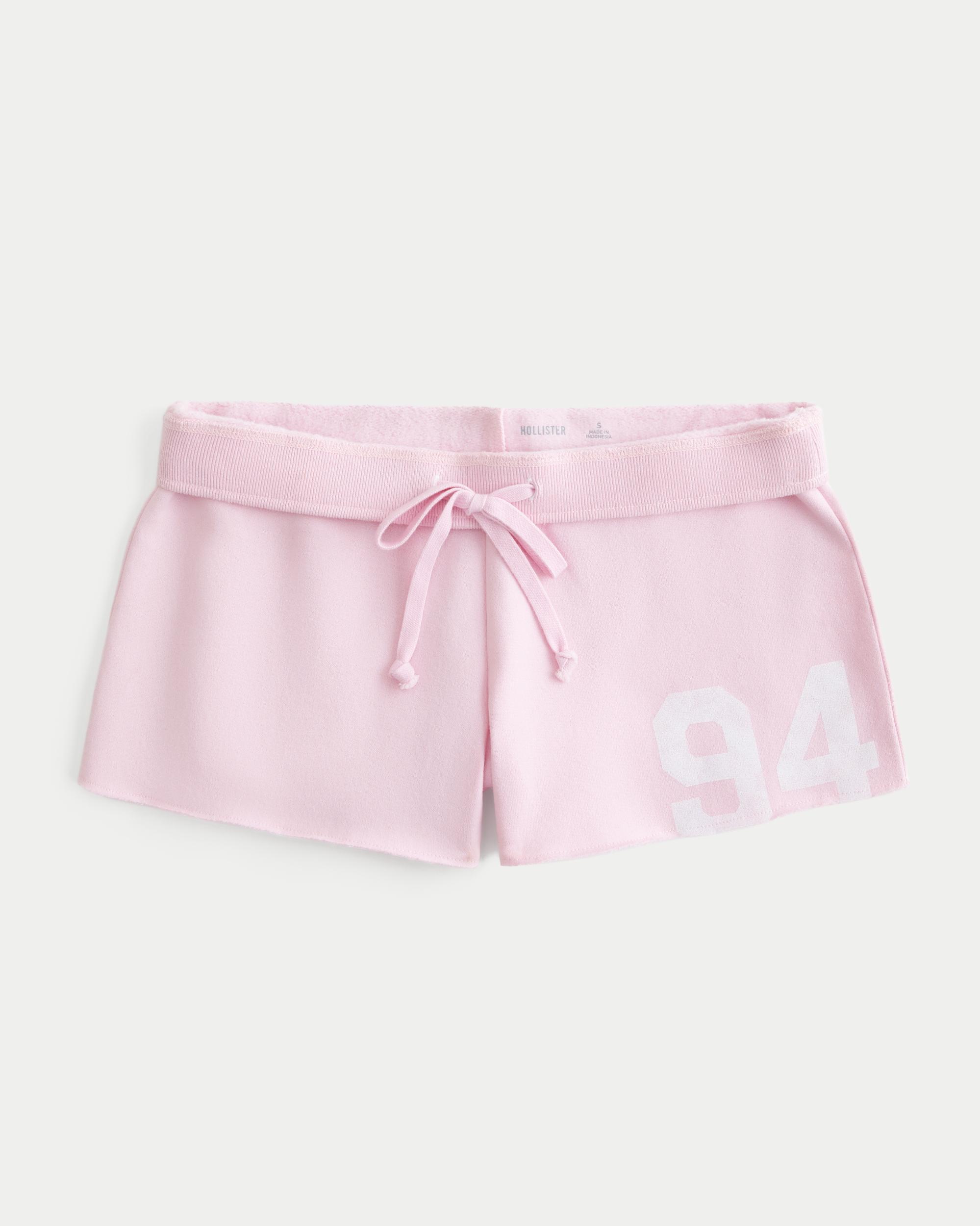 Number Graphic Mini Fleece Shorts Product Image