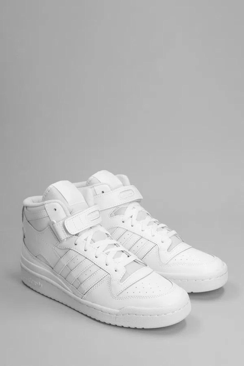 ADIDAS ORIGINALS White Forum Mid Sneakers Product Image