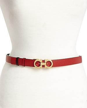 Gancini-Buckle Reversible Leather Belt Product Image