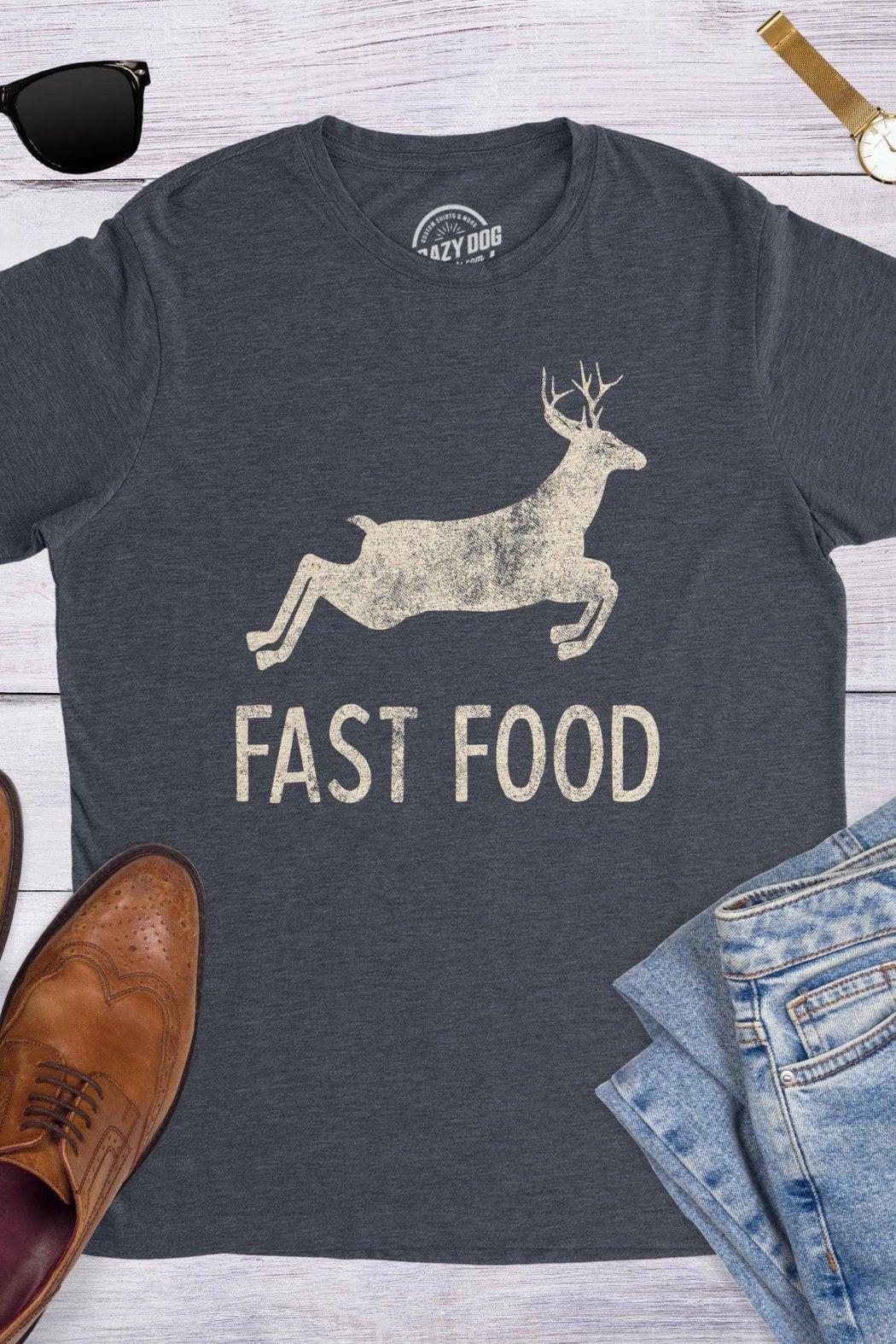 Fast Food Deer Mens Funny Hunting T-shirt Product Image