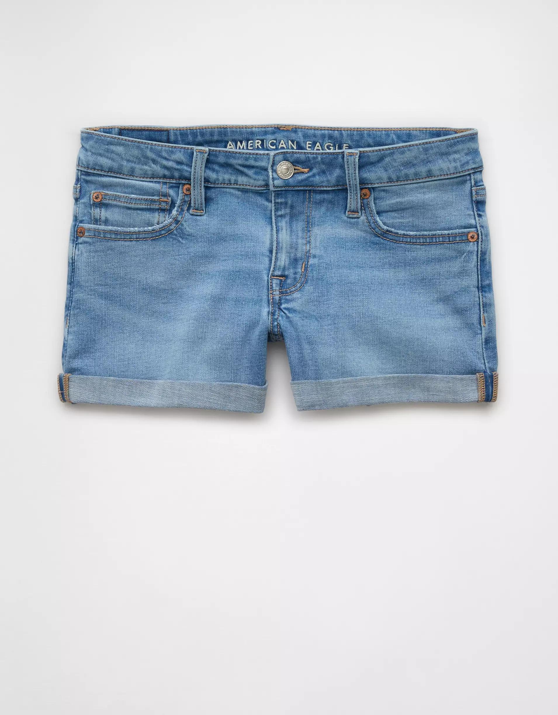 AE Next Level Super Low-Rise Denim Short Short Product Image