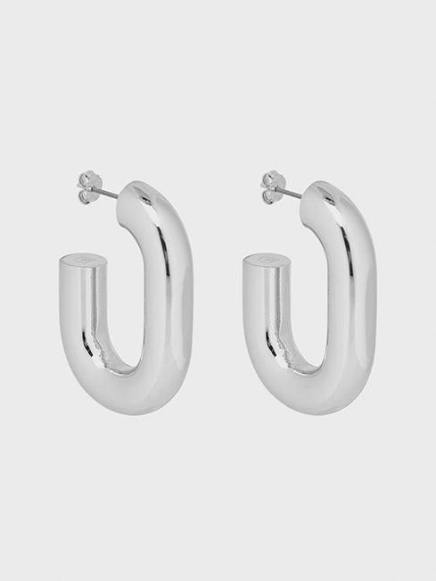 Silver XL Link Earrings Product Image