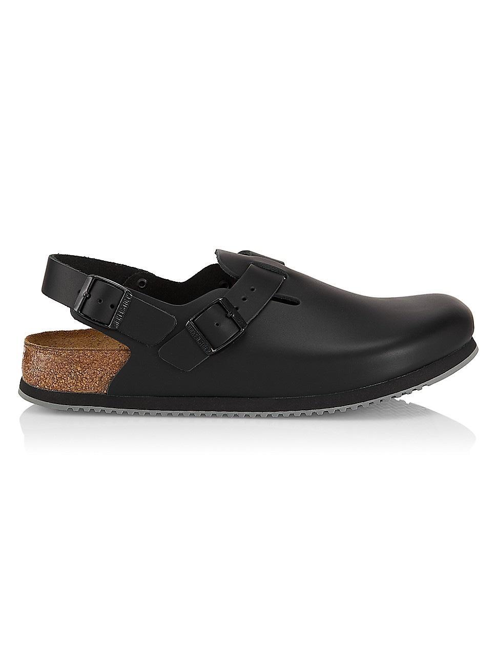 Mens Unisex Tokio Leather Big Buckle Clogs Product Image