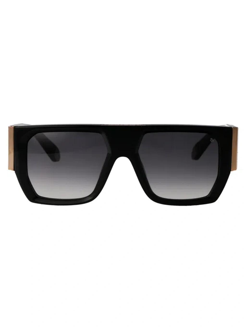 PHILIPP PLEIN Oversized Frame Sunglasses In Black Product Image