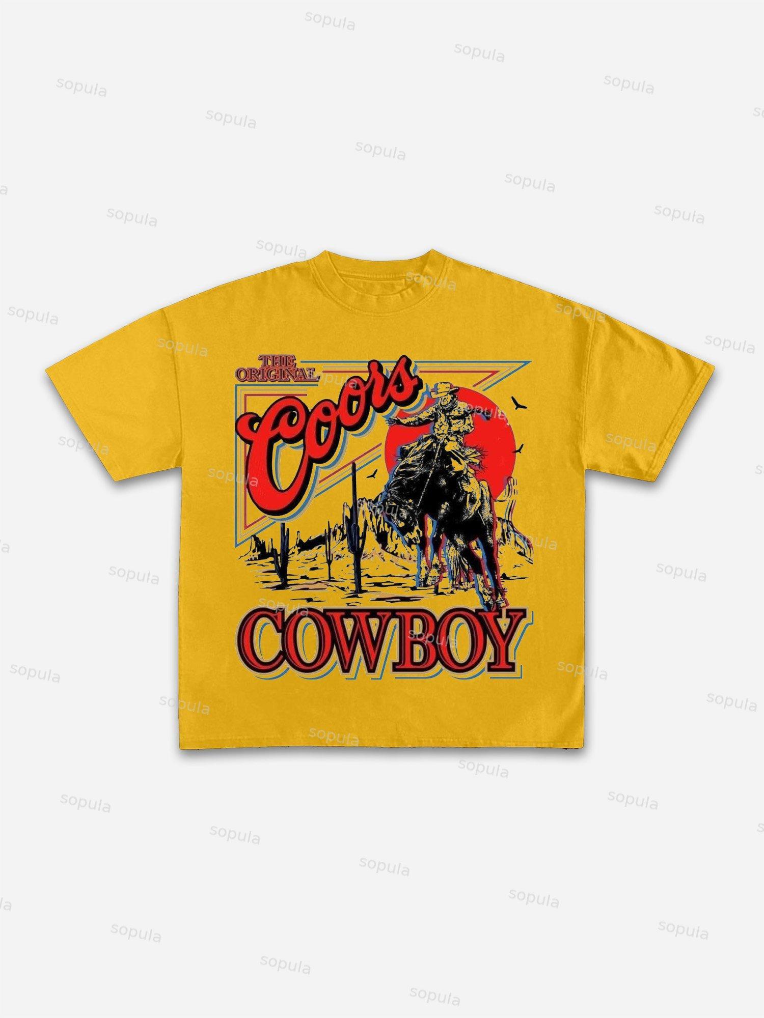 Coors Cowboy Rodeo Vintage Graphic Cotton T-shirt Product Image