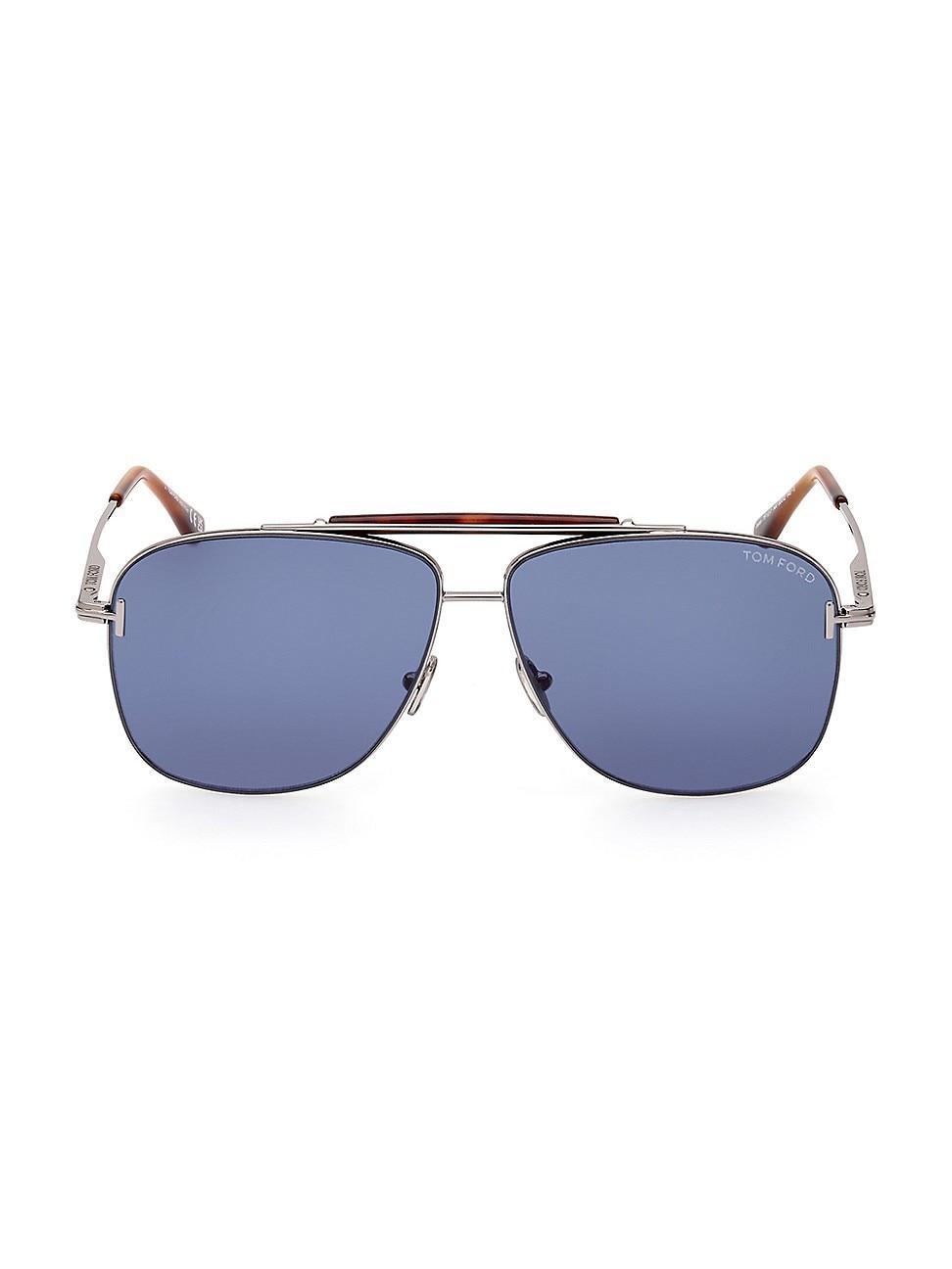 Mens Jaden T Logo Metal Aviator Sunglasses Product Image