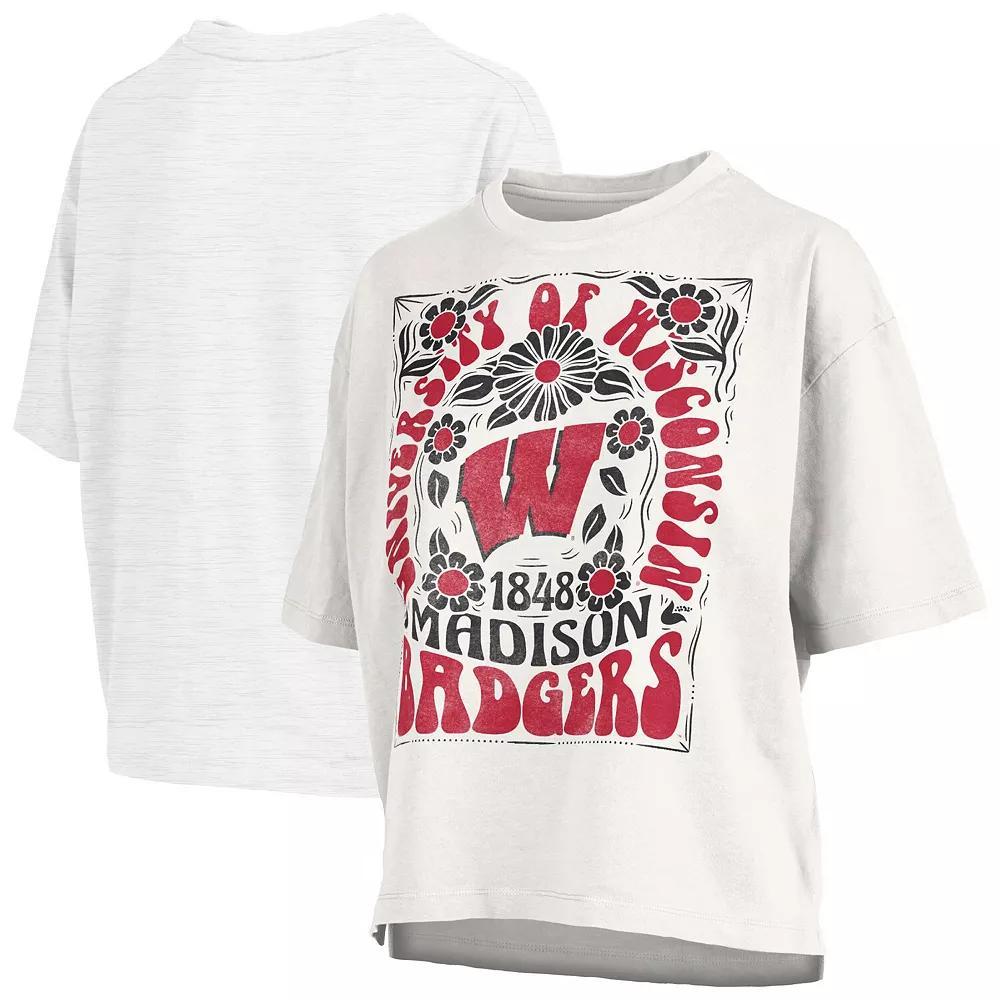 Women's Pressbox White Wisconsin Badgers Harmony Over Product Image
