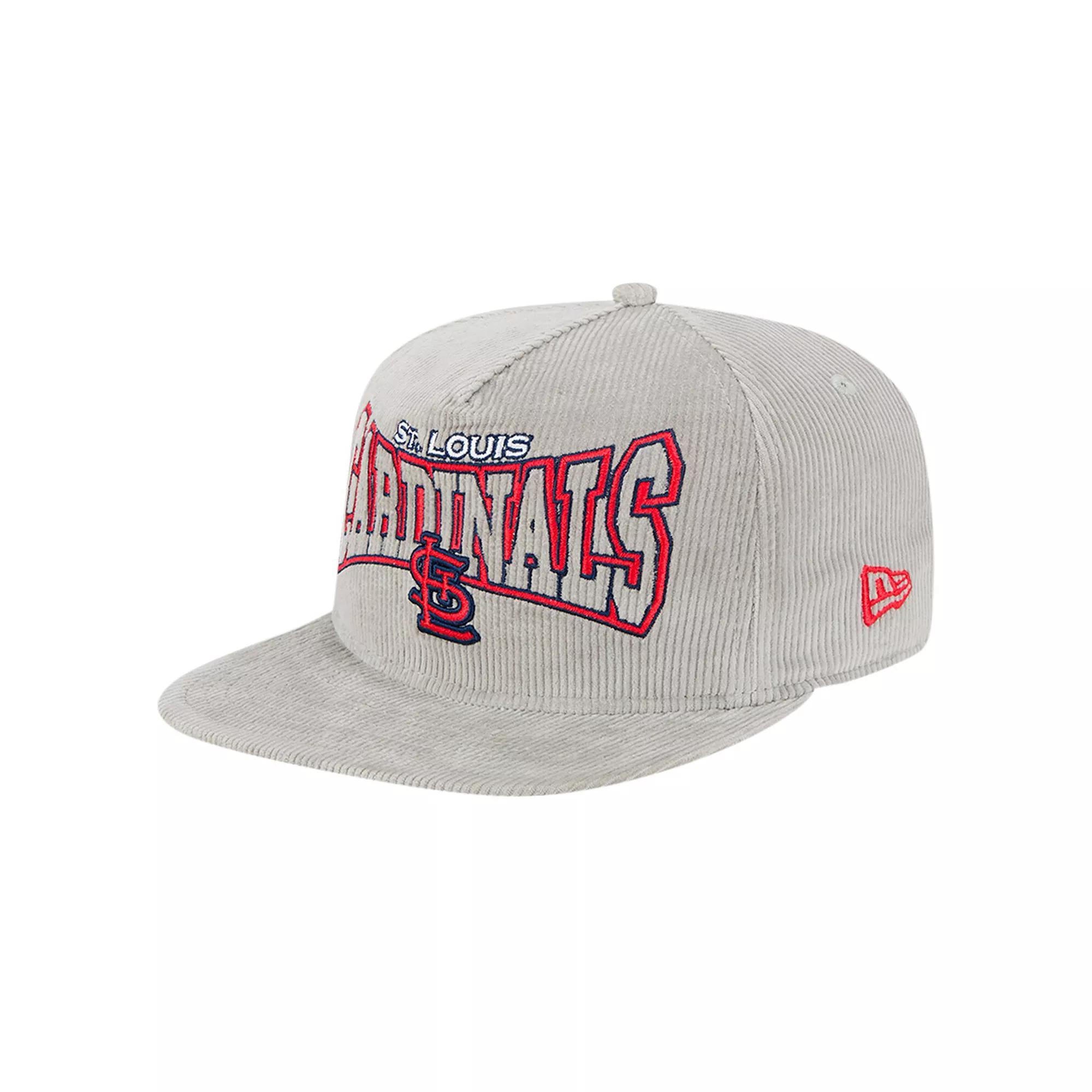 Men's New Era Gray St. Louis Cardinals Corduroy Golfer Snapback Hat, Grey Product Image