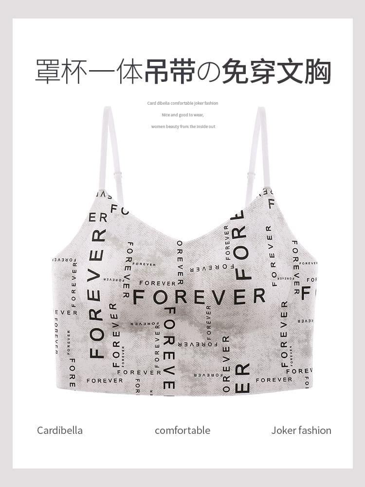 Lettering Wireless Bra Product Image