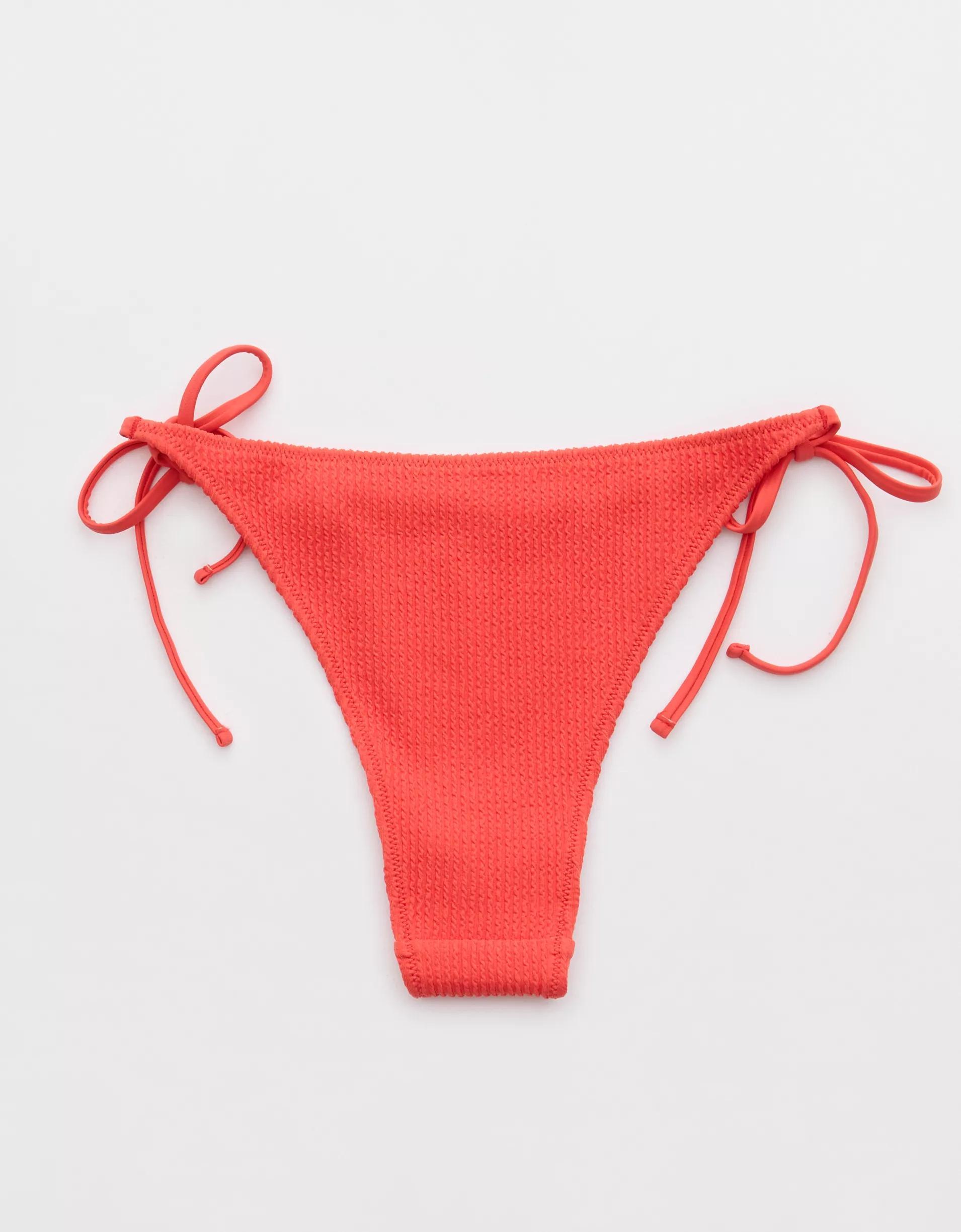 Aerie Crinkle Cheekiest Tie Bikini Bottom Product Image