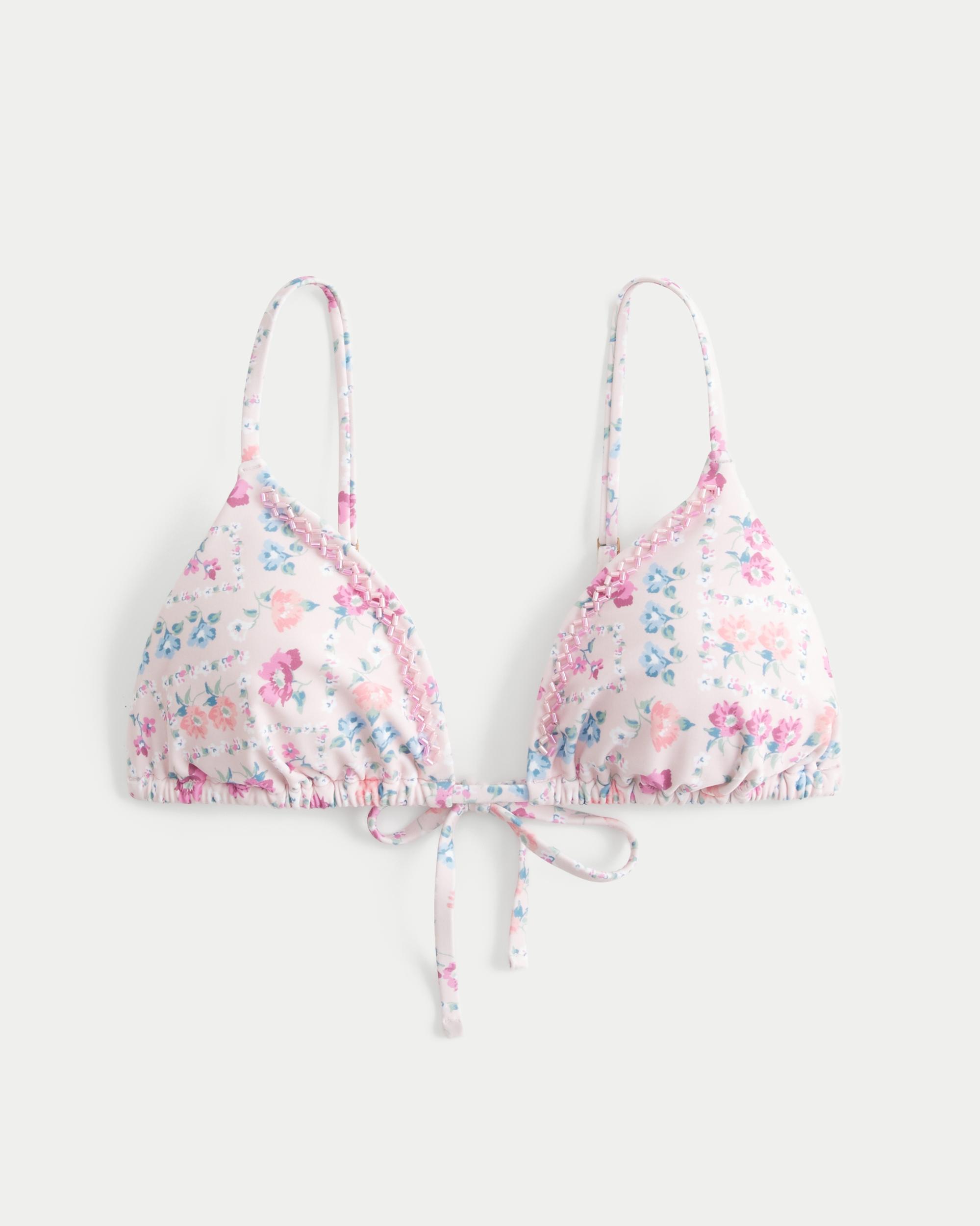 Embellished Triangle Bikini Top Product Image