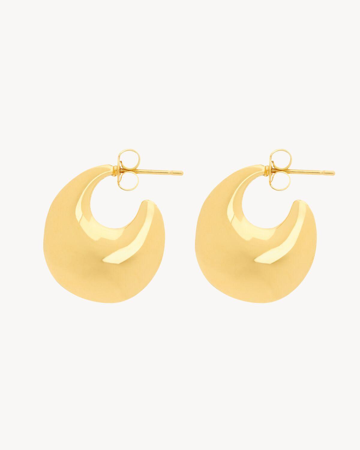 teardrop hoop earrings in metal | Saint Laurent | YSL.com Product Image