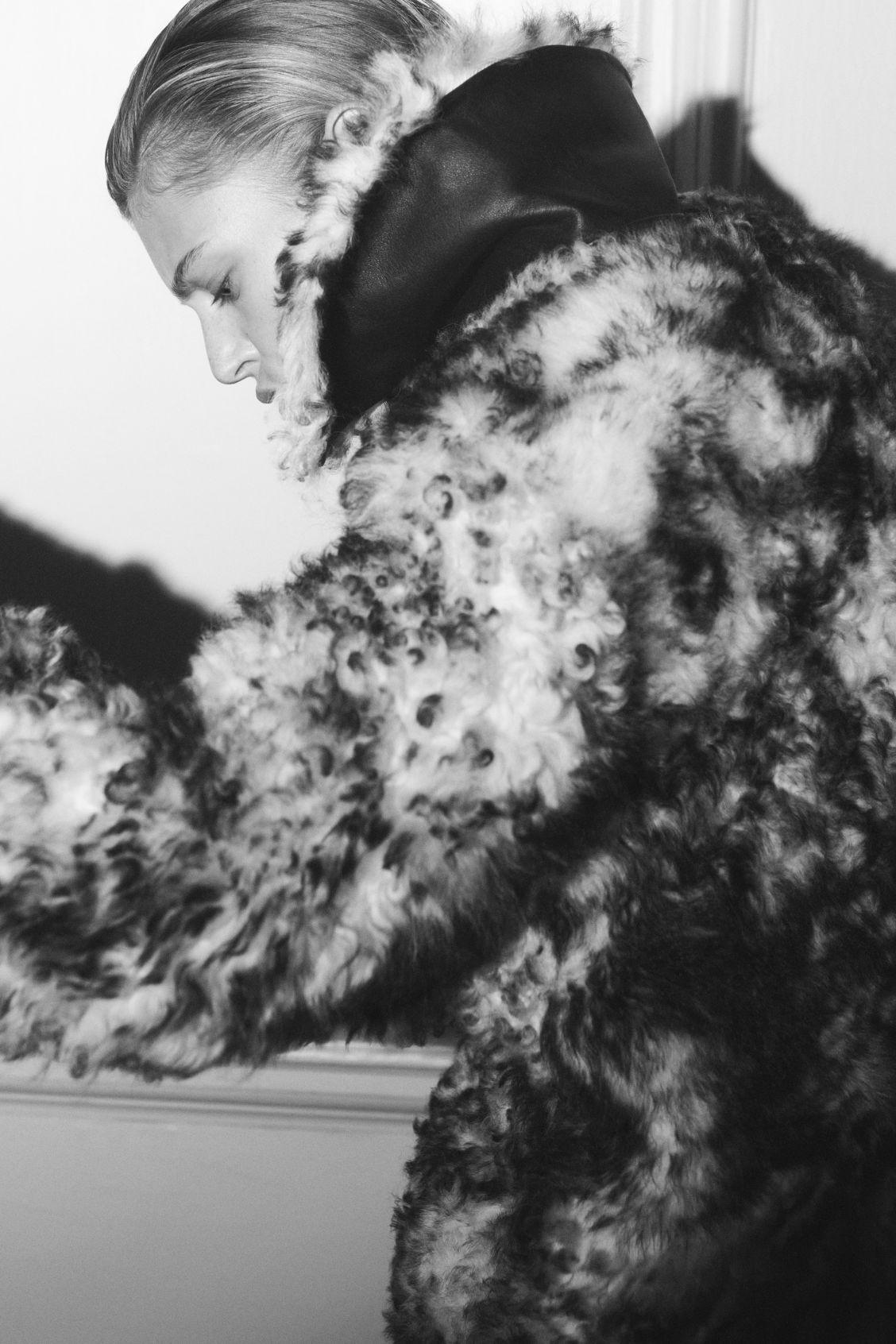 LEOPARD-EFFECT SHEARLING JACKET Product Image