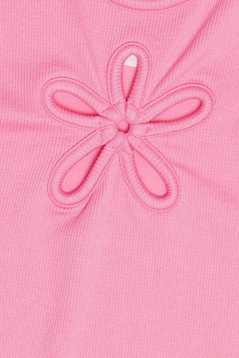 Flower Cut Out Seamless Tank Top Product Image