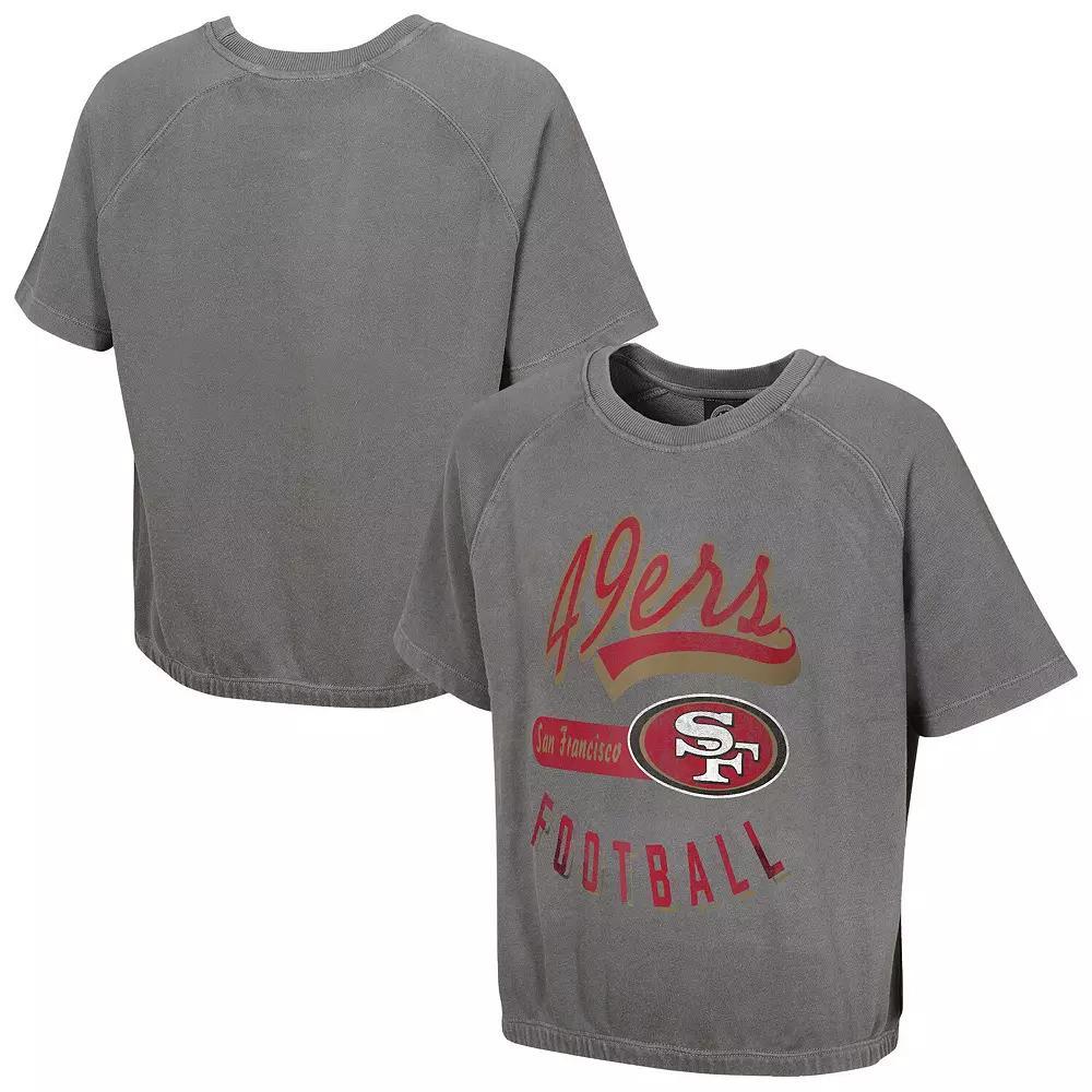 Women's Gray San Francisco 49ers Mineral Wash Short Sleeve Top,  Product Image