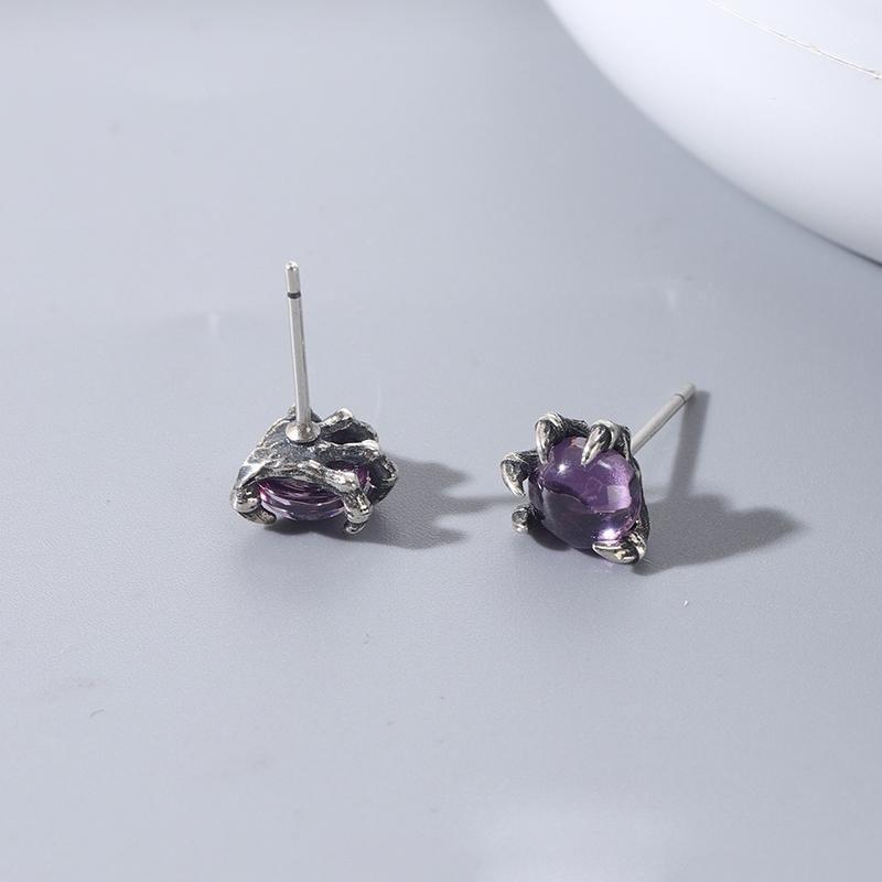 Cabochon Claw Stud Earring Product Image