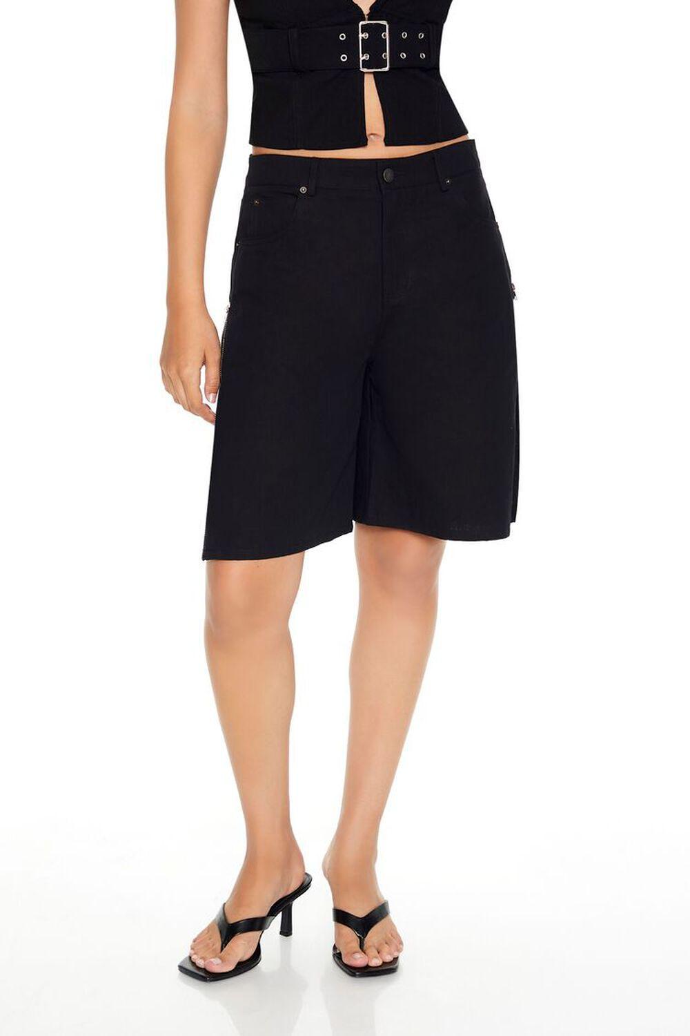 Cotton Mid-Rise Bermuda Shorts | Forever 21 Product Image