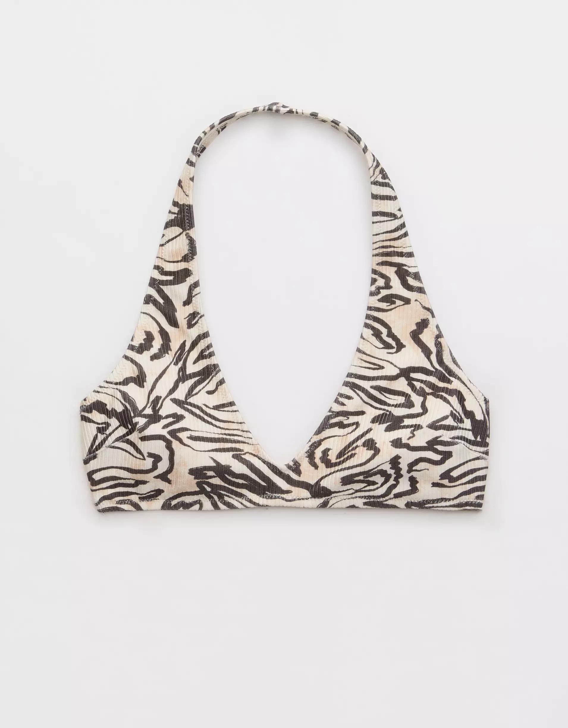 Aerie Shine Rib Halter Bikini Top Product Image