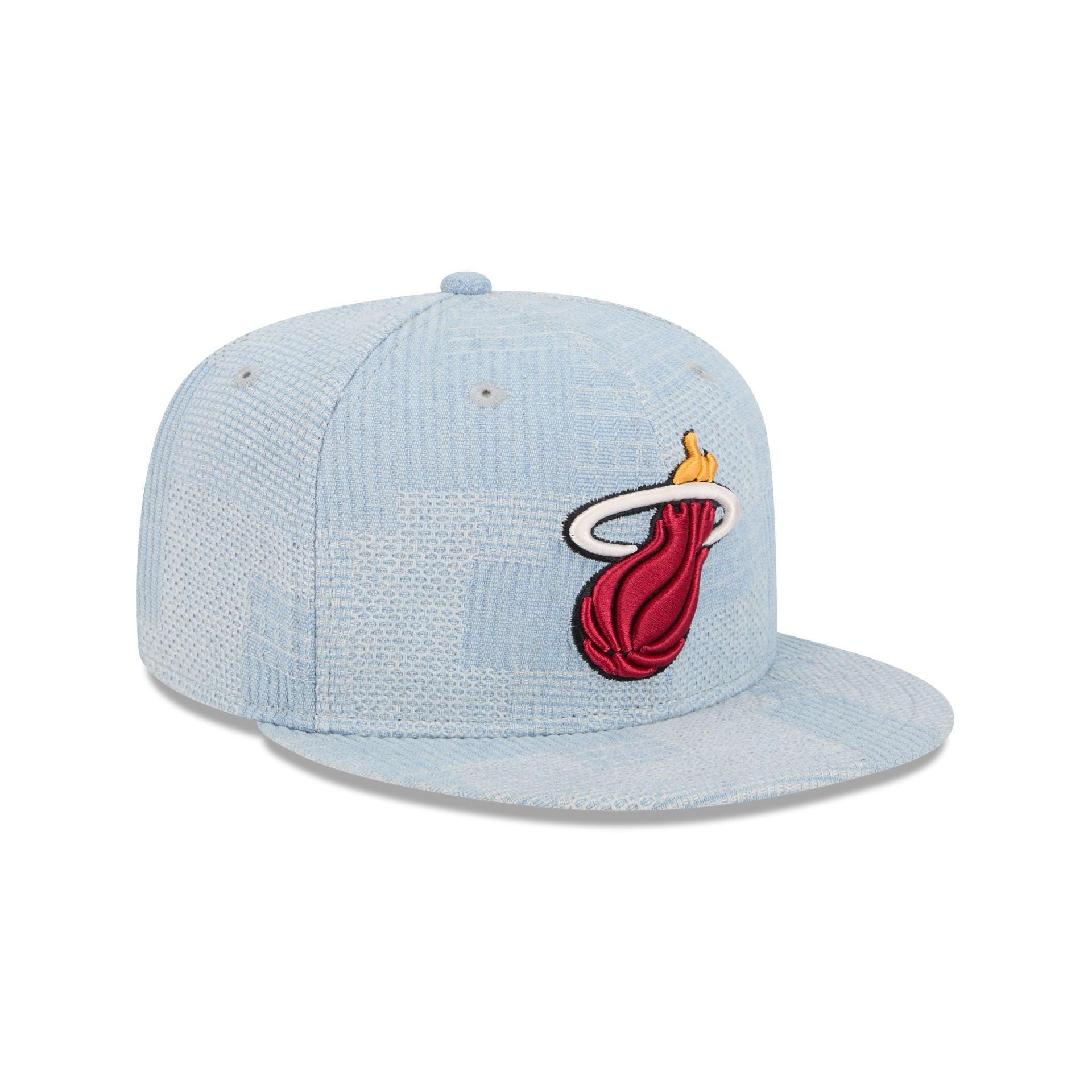 Miami Heat Denim Patchwork 9FIFTY Snapback Hat Male Product Image