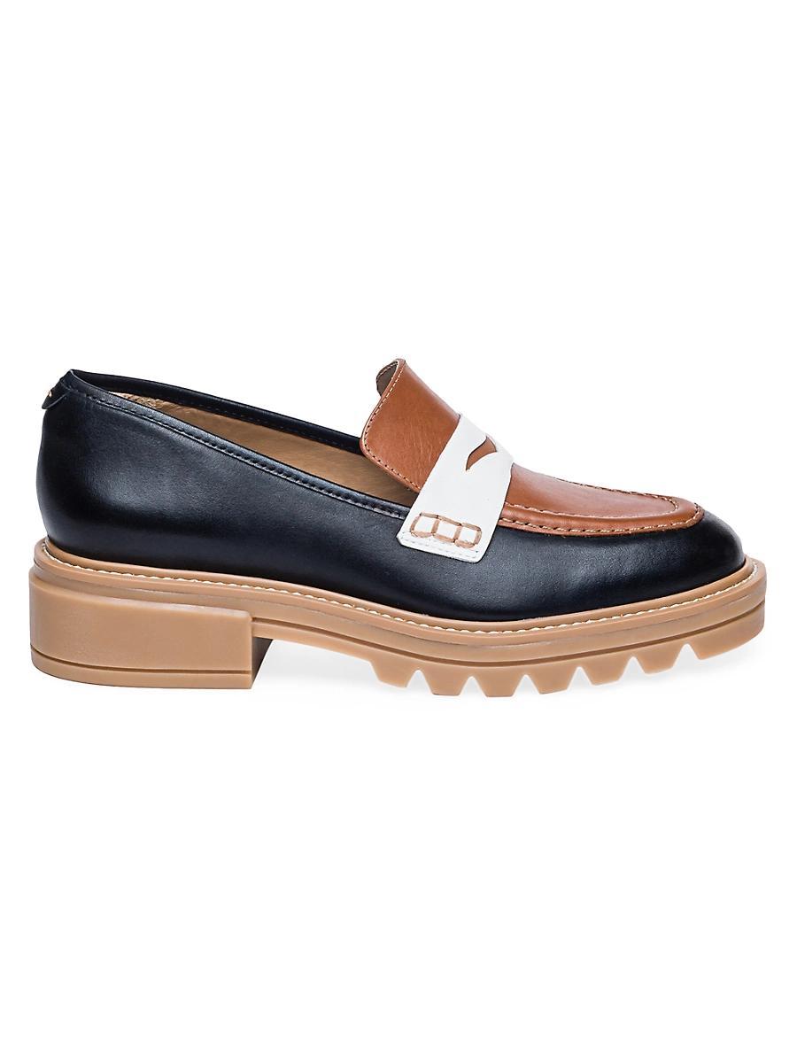 Womens Chandler Multi Leather Lug Sole Loafers Product Image