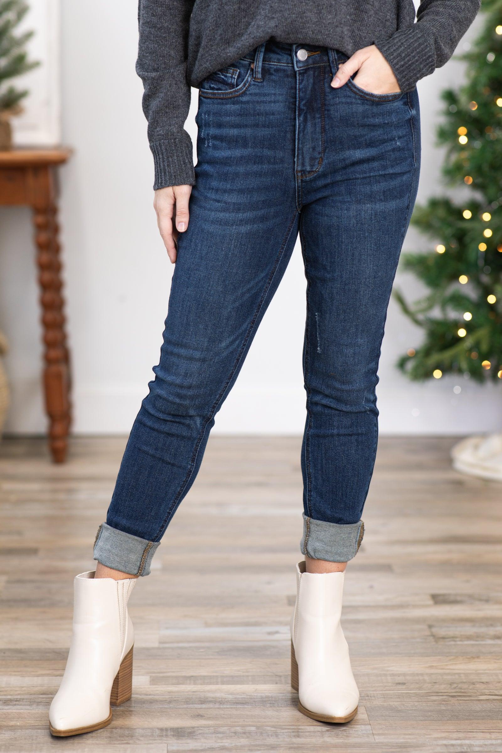 Judy Blue Dark Wash Tummy Control Skinny Jeans Product Image