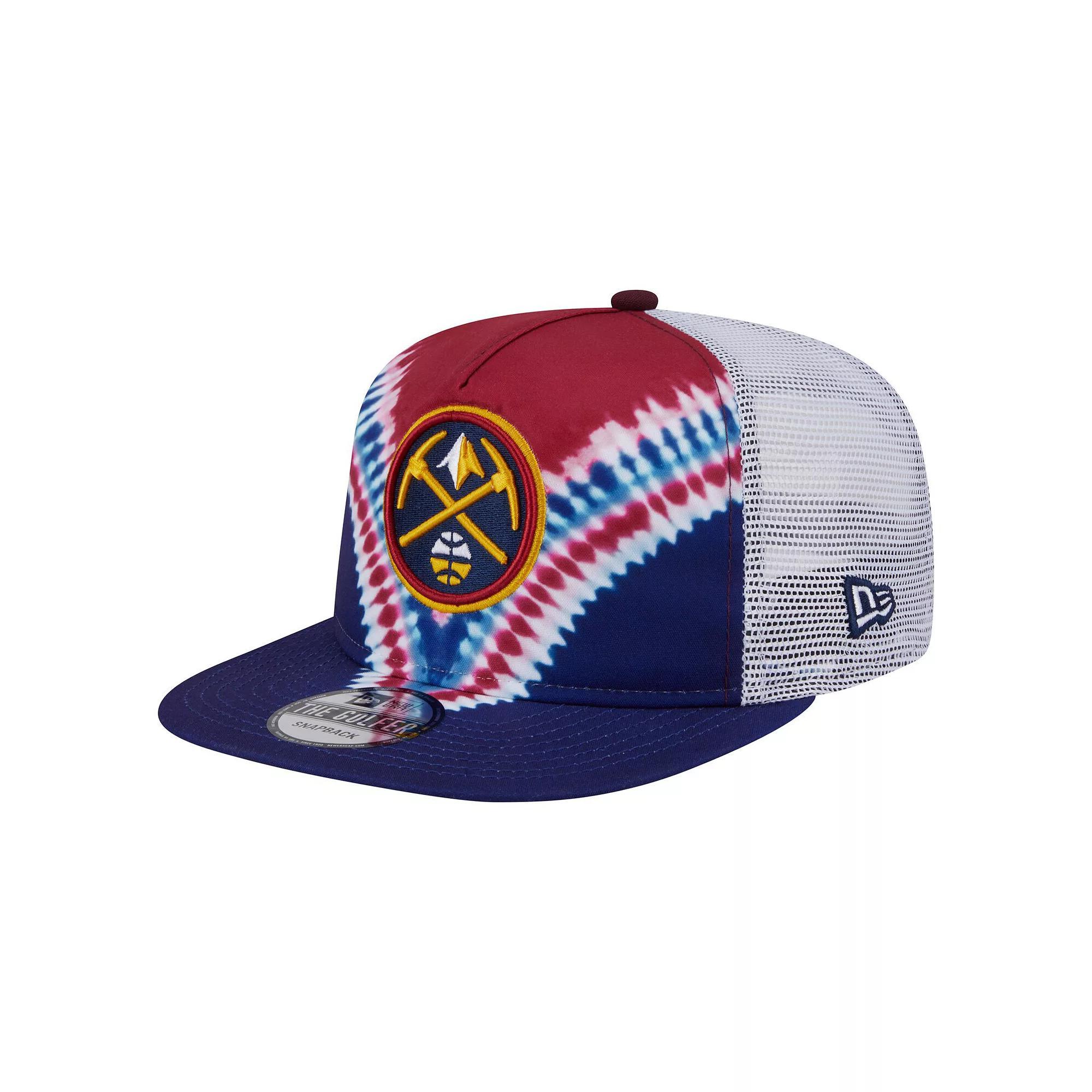 Men's New Era Navy/Red Denver Nuggets Throwback Dye Golfer Snapback Hat, Nug Blue Product Image