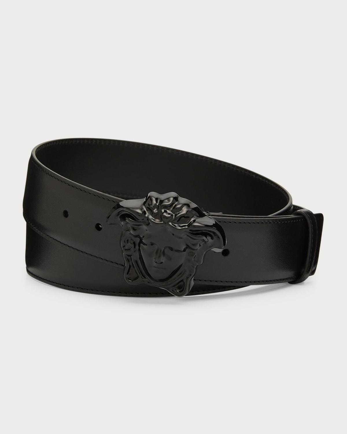 Versace Mens Medusa Buckle Leather Belt Product Image