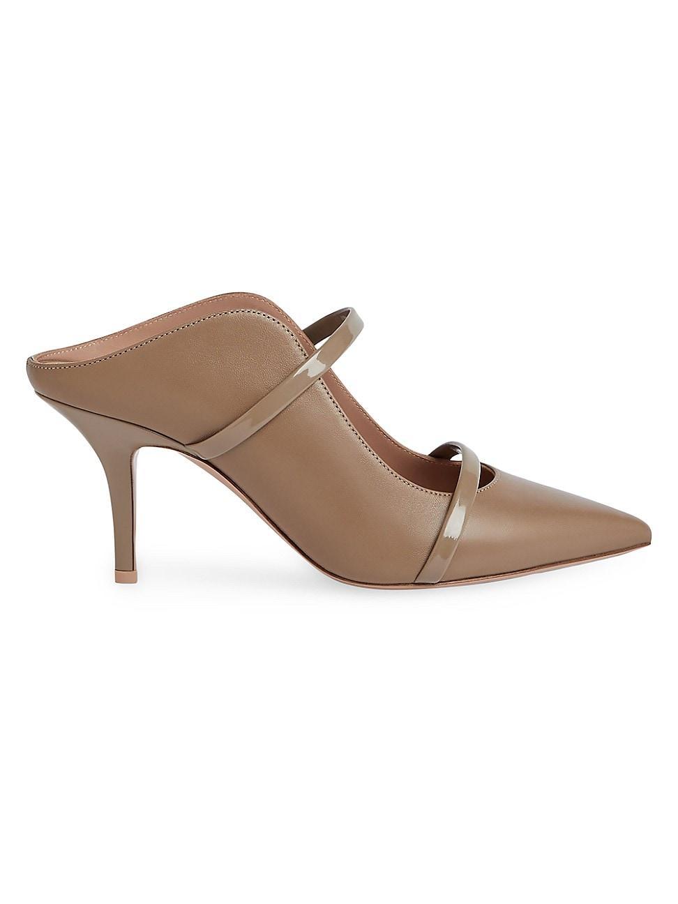 Maureen Leather Dual-Band Mule Pumps Product Image