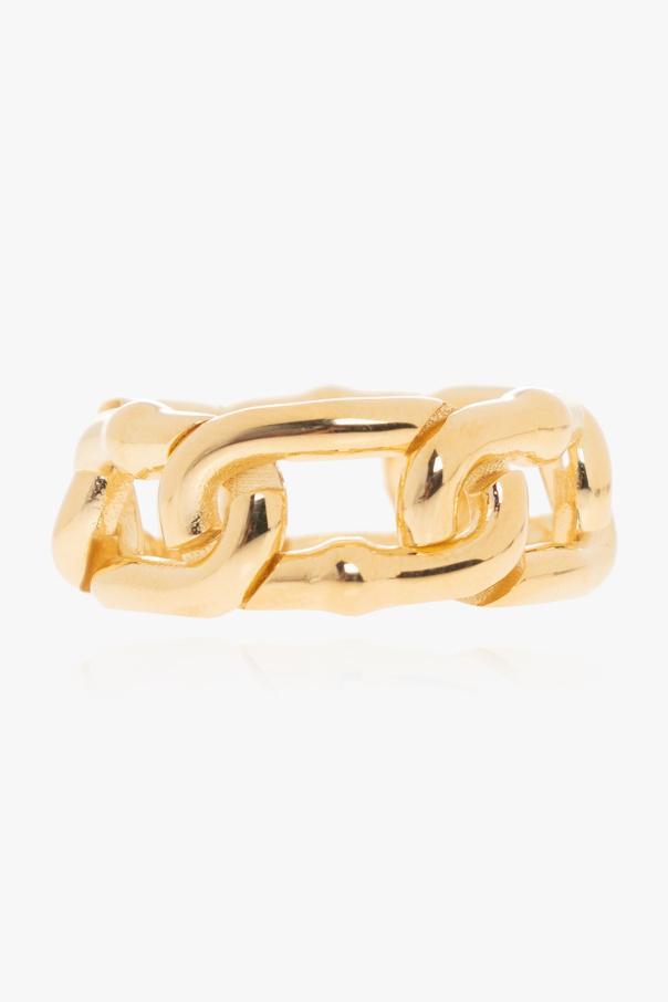 BOTTEGA VENETA Logo Ring In Yellow Product Image