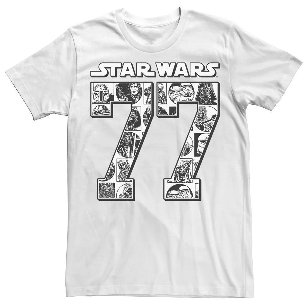 Men's Star Wars 77 Black And White Comic Panel Fill Graphic Tee,  Product Image