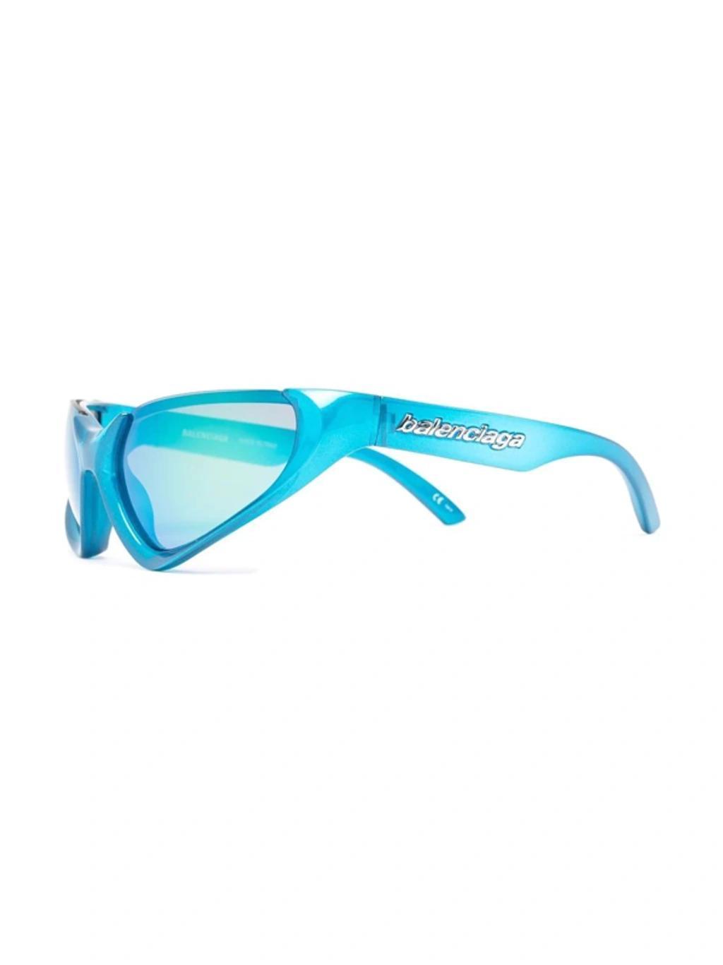 BALENCIAGA Xpander Cat-eye Frame Sunglasses In Blue Product Image