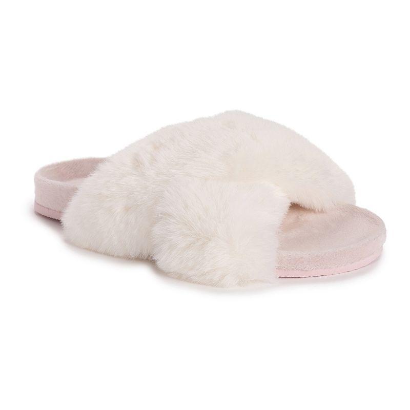 MUK LUKS Hydrangea Criss-Cross Women's Slide Slippers,  Product Image