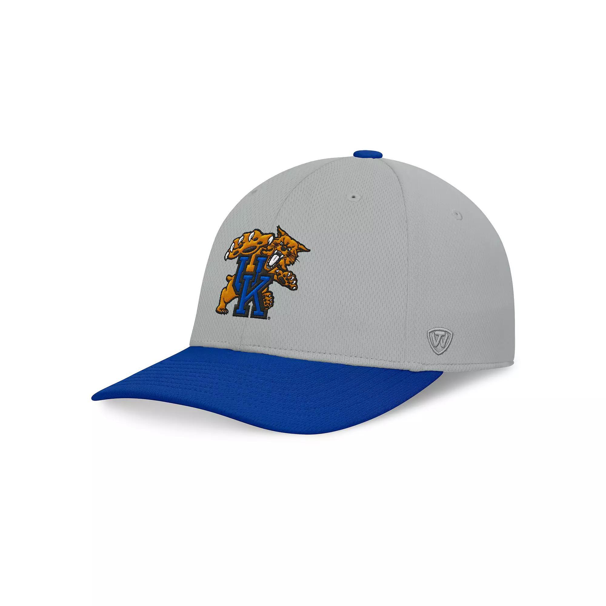 Men's Top of the World  Gray/Royal Kentucky Wildcats Mick Flex Hat, Size: Medium/Large, Grey Product Image
