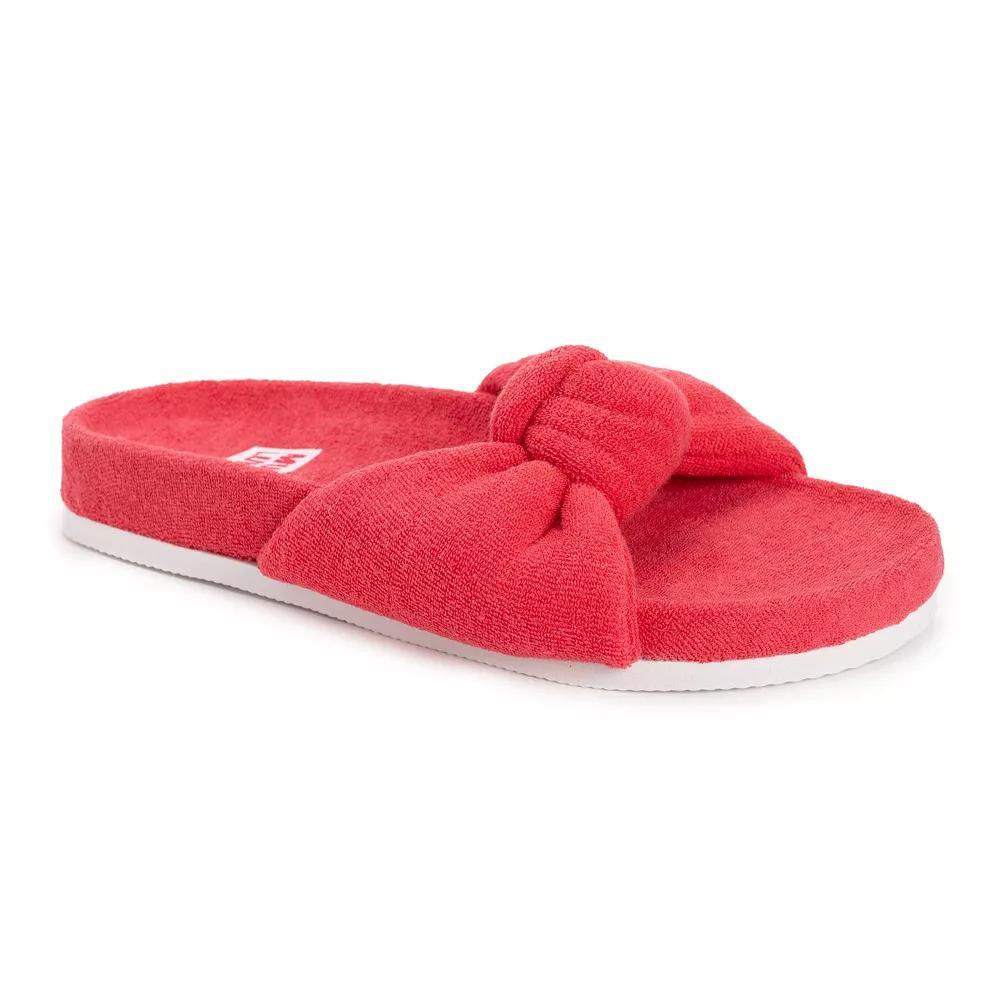 MUK LUKS Nura Knotted Plush Women's Slide Slippers,  Product Image