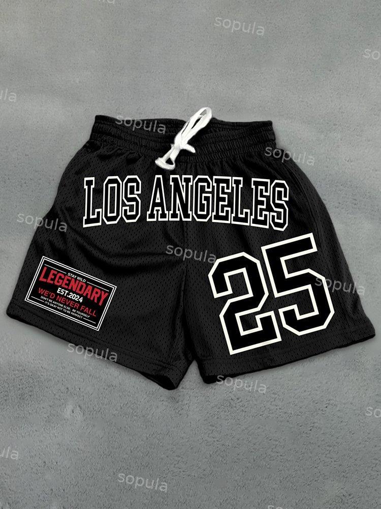 Vintage Mesh No 25 Legendary Printed Dot Sports Shorts Product Image