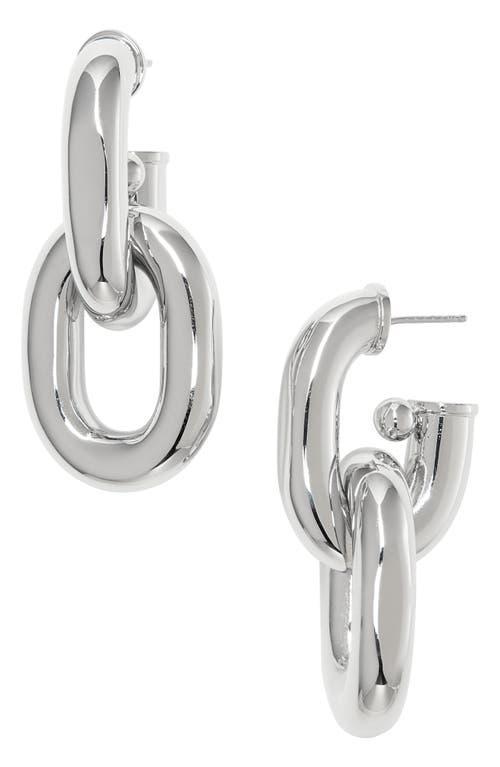 RABANNE XL Link Hoop Earrings in Metallic Product Image